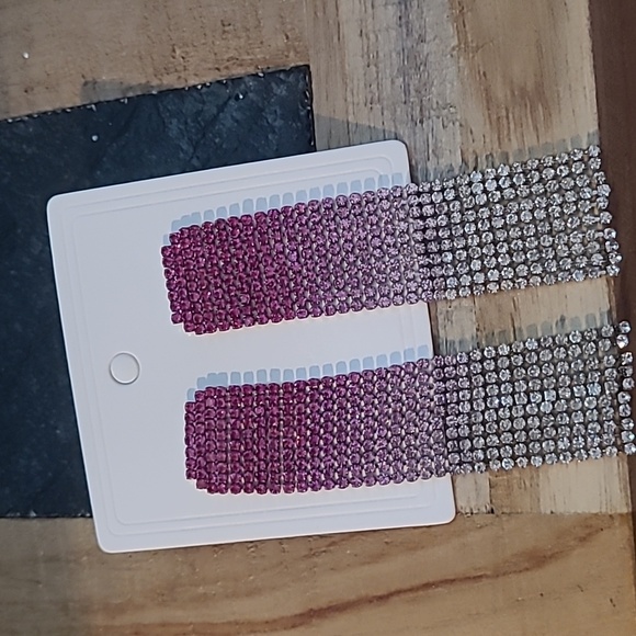 Barbie Ombre Rhinestone Earrings - Picture 4 of 5